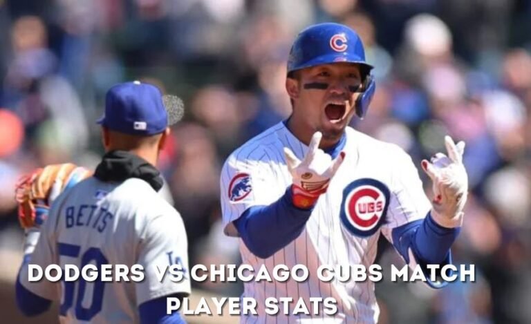 dodgers vs chicago cubs match player stats