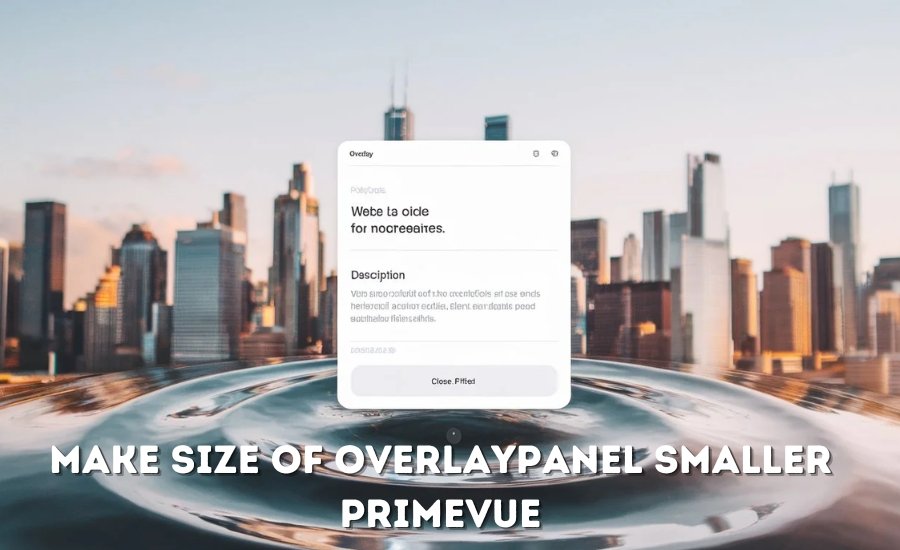 make size of overlaypanel smaller primevue