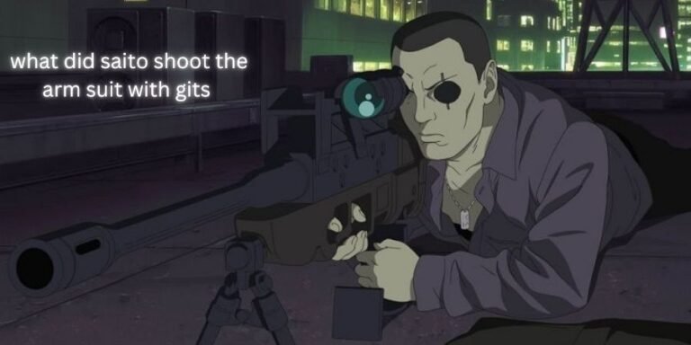 what did saito shoot the arm suit with gits